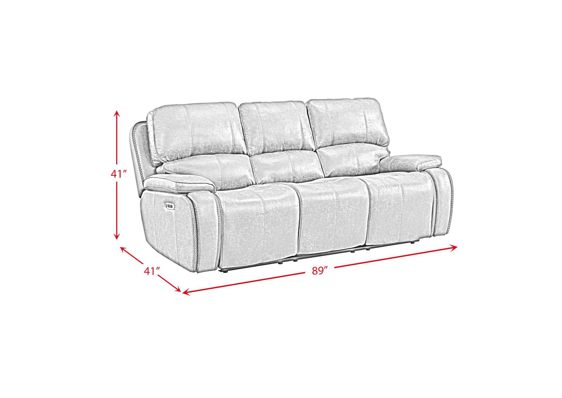 Atlantis Power Motion Sofa With Power Motion Head Recliner In Heritage Brown image 8