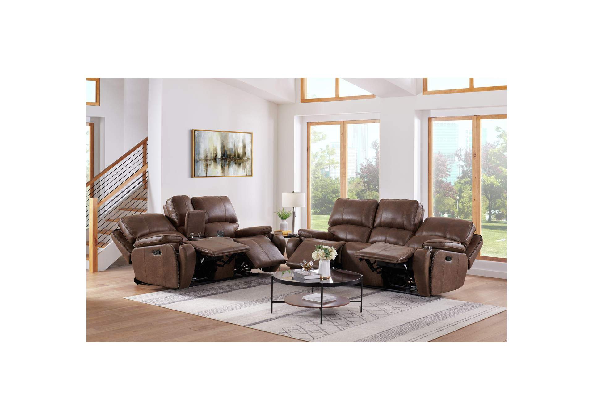 Atlantis Motion Sofa In Heritage Brown image 1