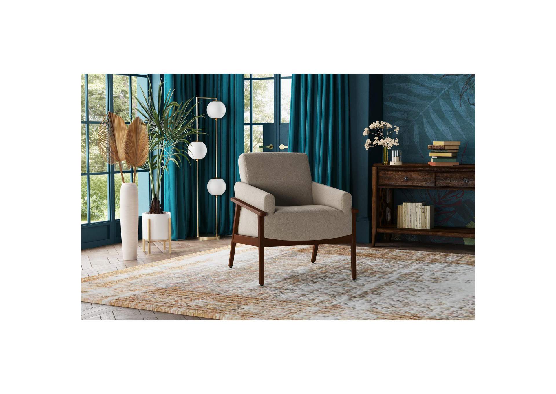 Ava Chair In Langley Light Grey image 1