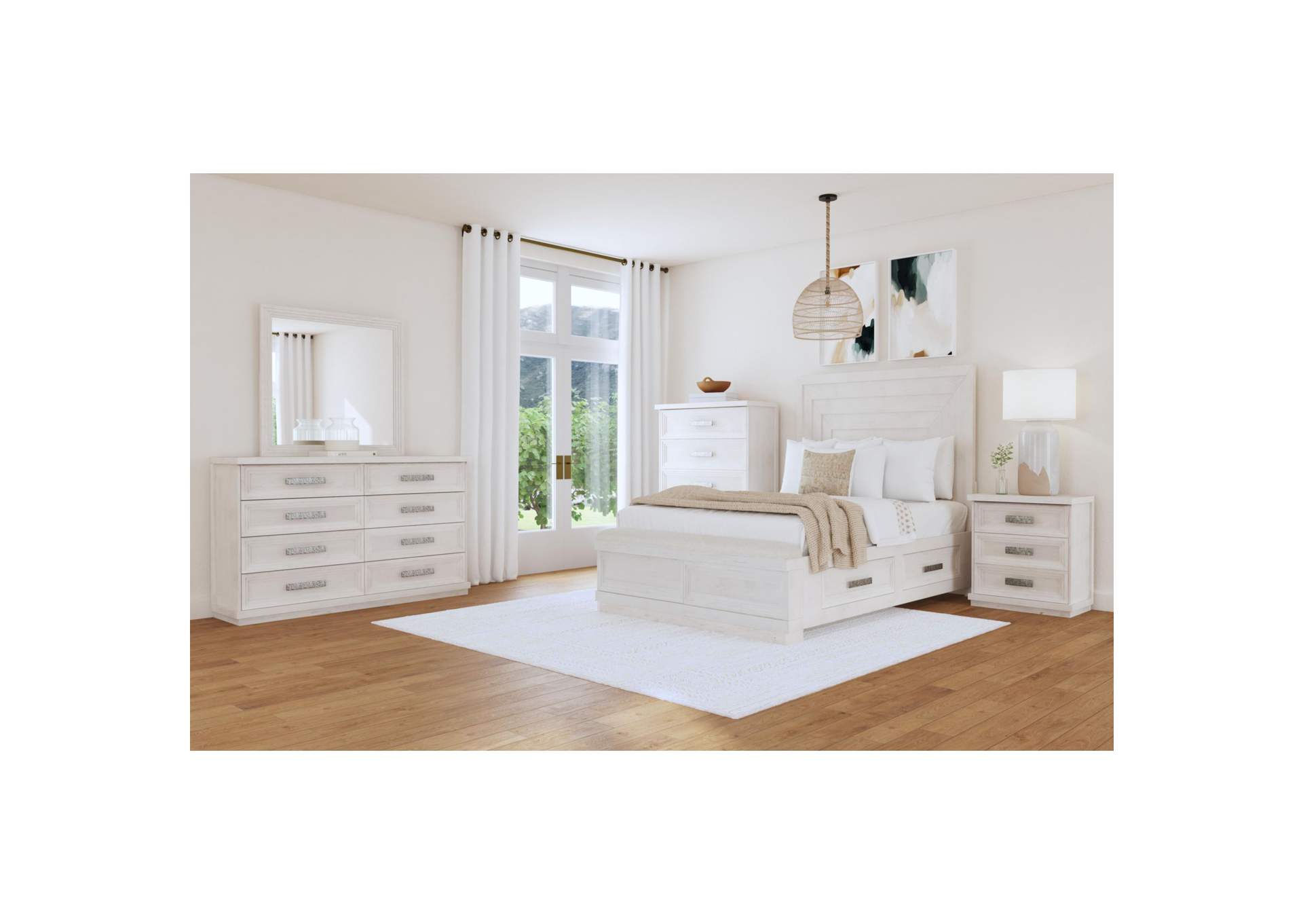 Avalanche Queen Storage 3 Piece Bedroom Set In Antique White image 1