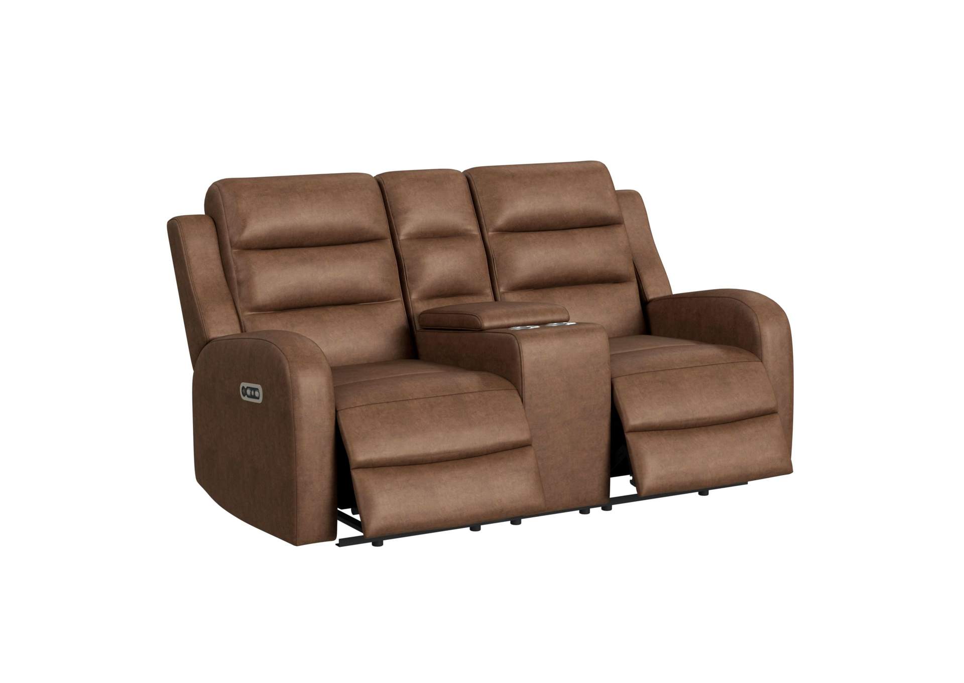 Avanti 2 Piece Living Room Set In Whiskers Pu Brown - Sofa Loveseat image 6