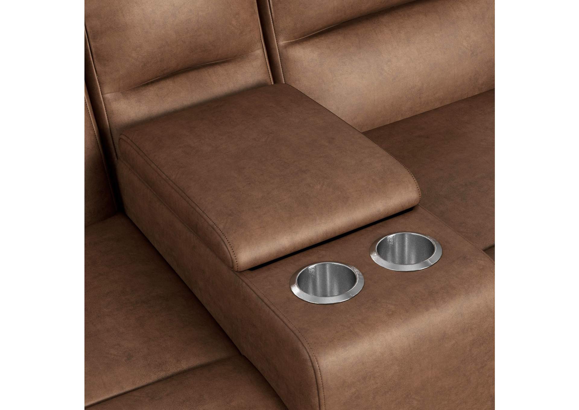 Avanti 2 Piece Living Room Set In Whiskers Pu Brown - Sofa Loveseat image 10