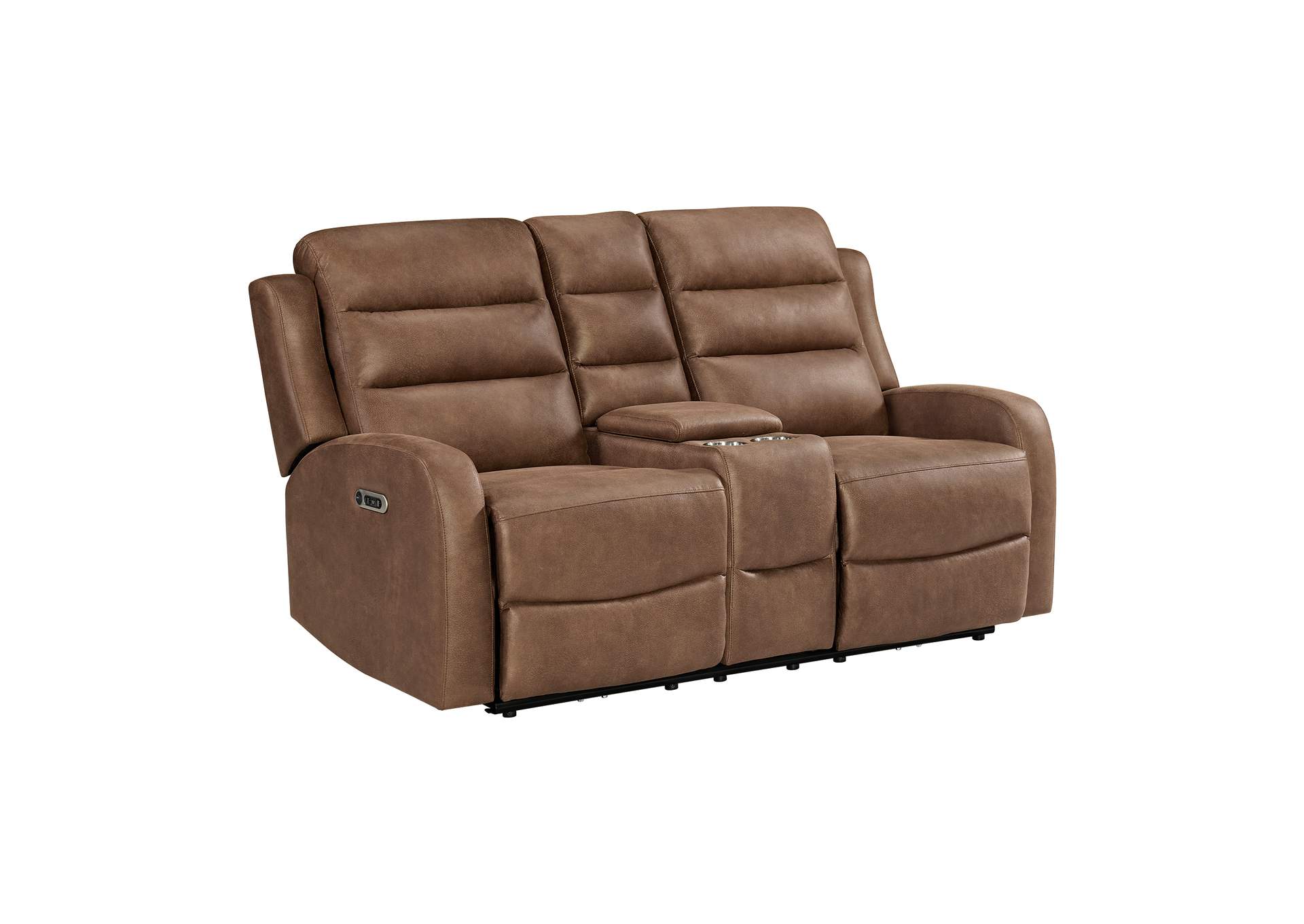 Avanti 2 Piece Living Room Set In Whiskers Pu Brown - Sofa Loveseat image 5