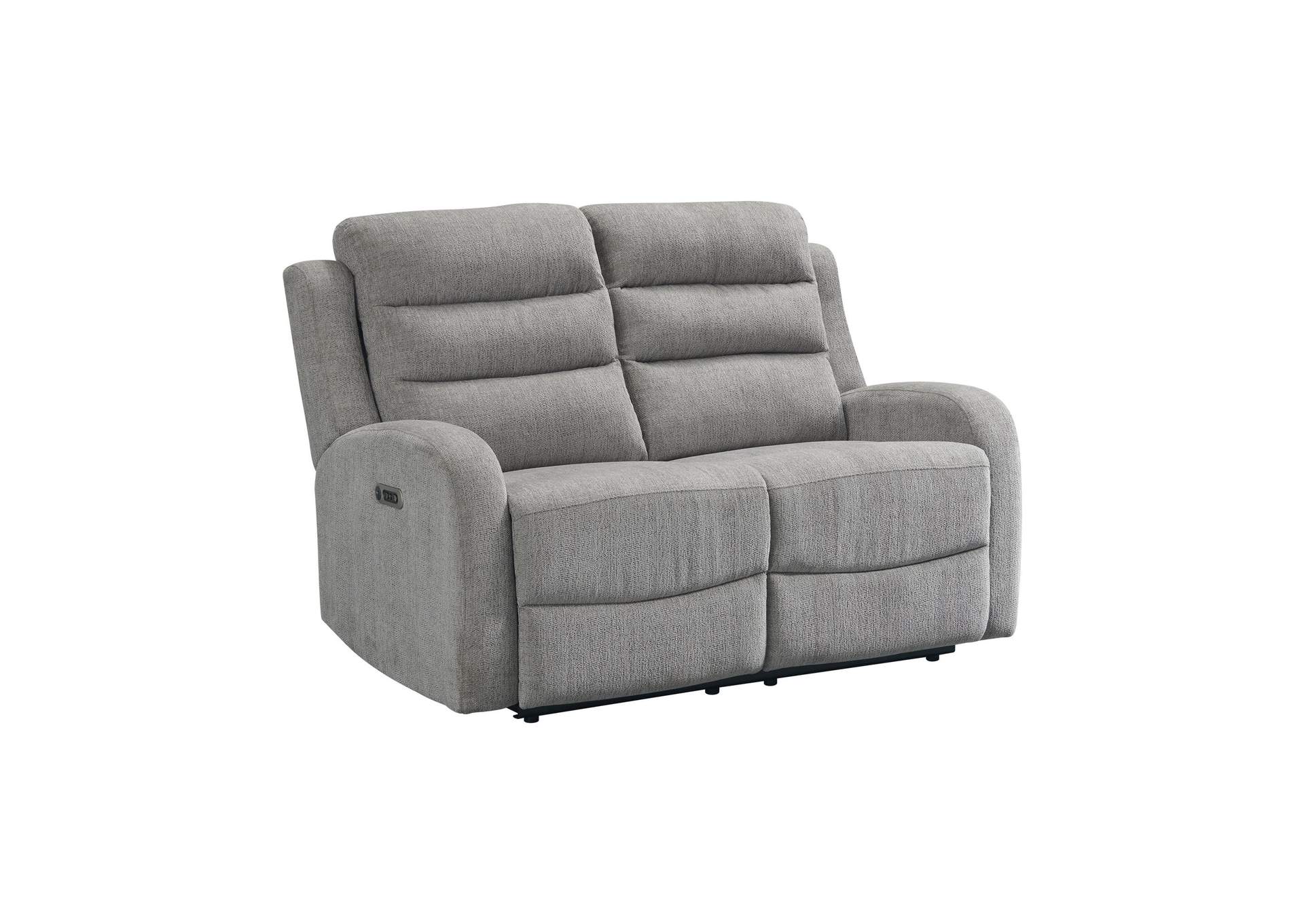 Avanti Power Motion Loveseat With Power Motion Head Recliner In Whiskers Nature Grey image 3