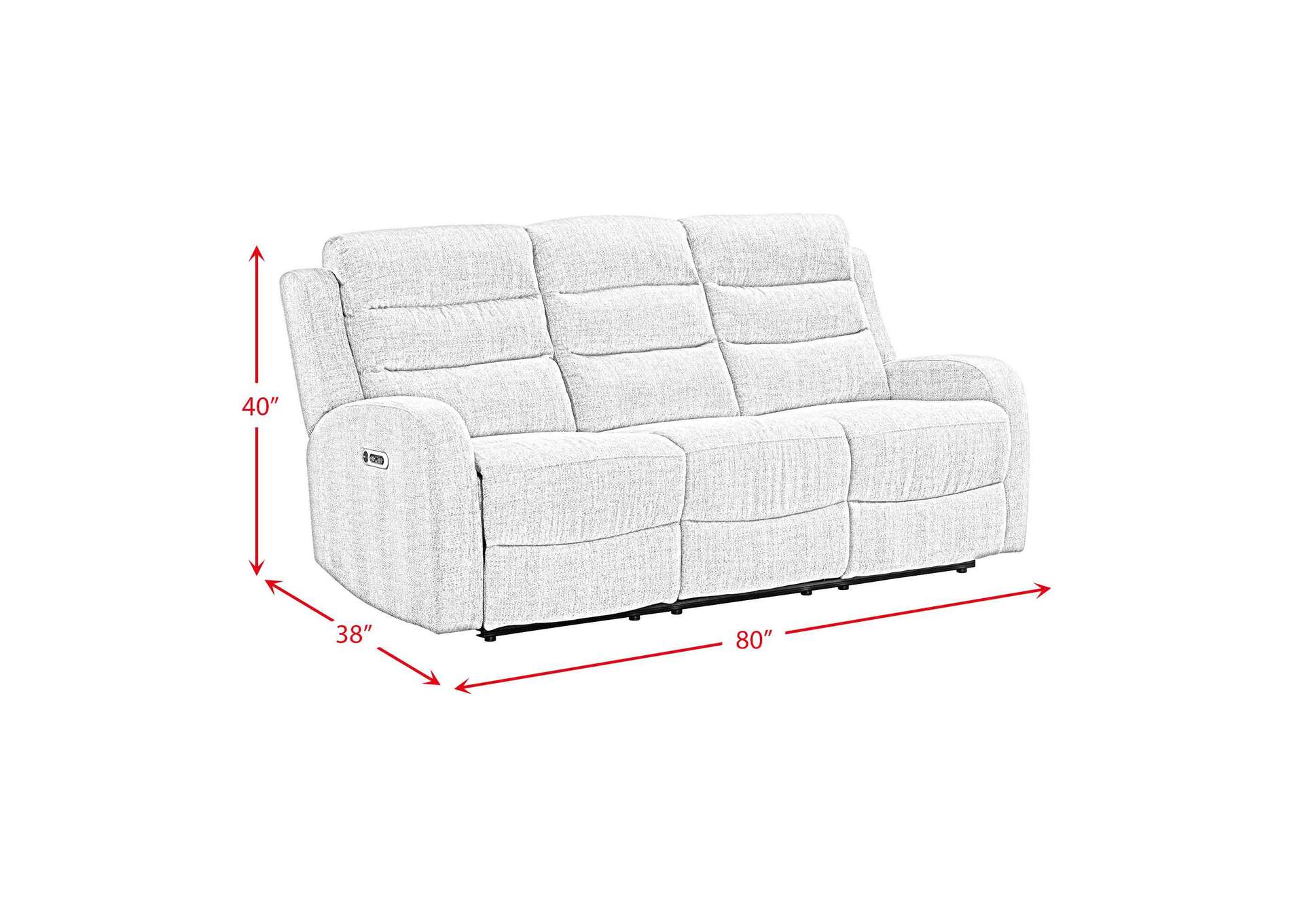 Avanti Power Motion Sofa With Power Motion Head Recliner In Whiskers Pu Brown image 4