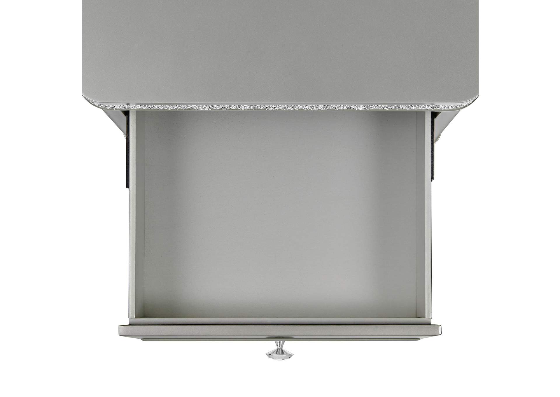 Avril Chairside Table With Power - USB In Silver image 9