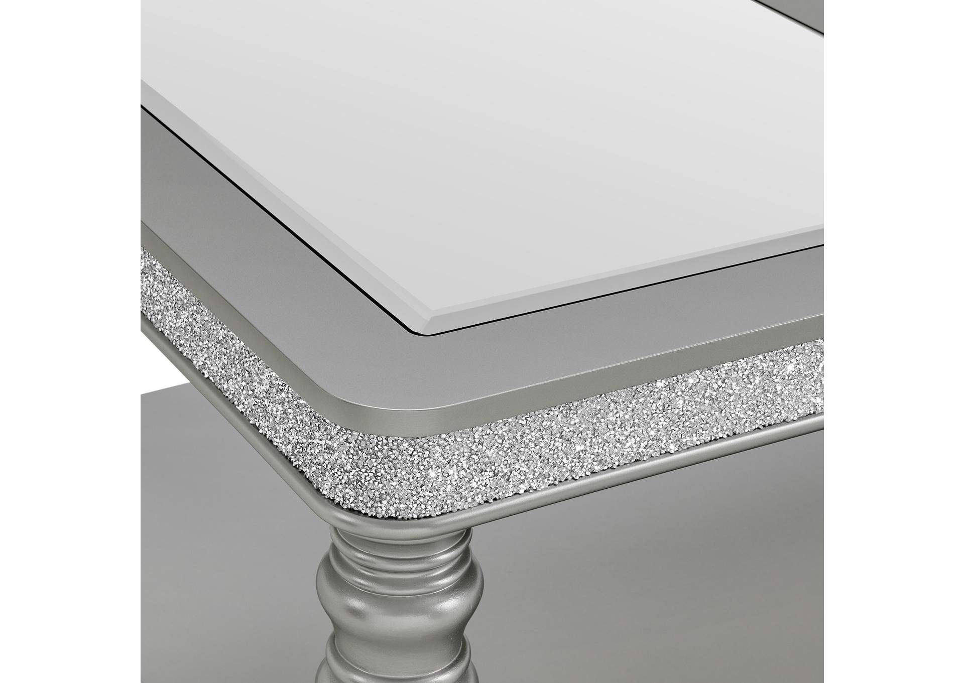 Avril Coffee Table With Casters In Silver image 4