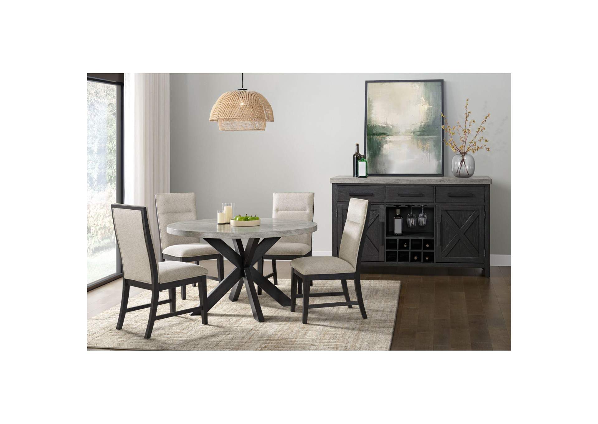 Axel Server In Light Grey And Espresso image 1
