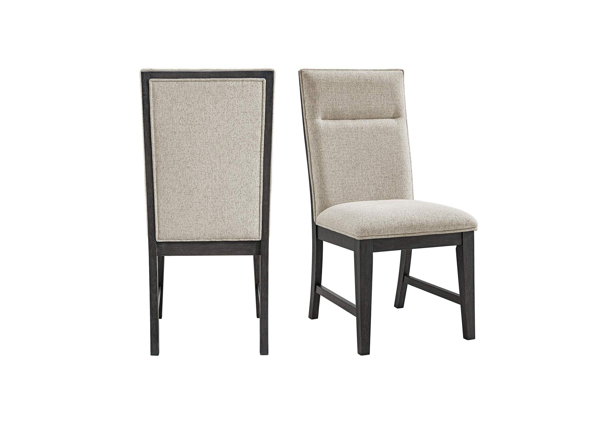 Axel Dining Chair With Light Grey Fabric In Espresso 2 Per Carton image 3