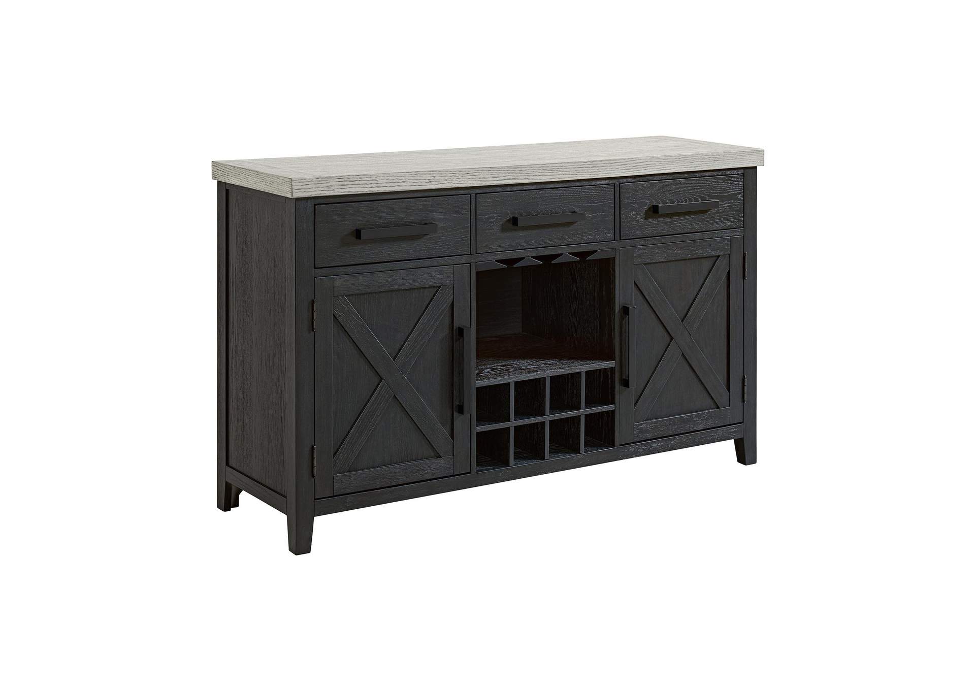 Axel Server In Light Grey And Espresso image 3