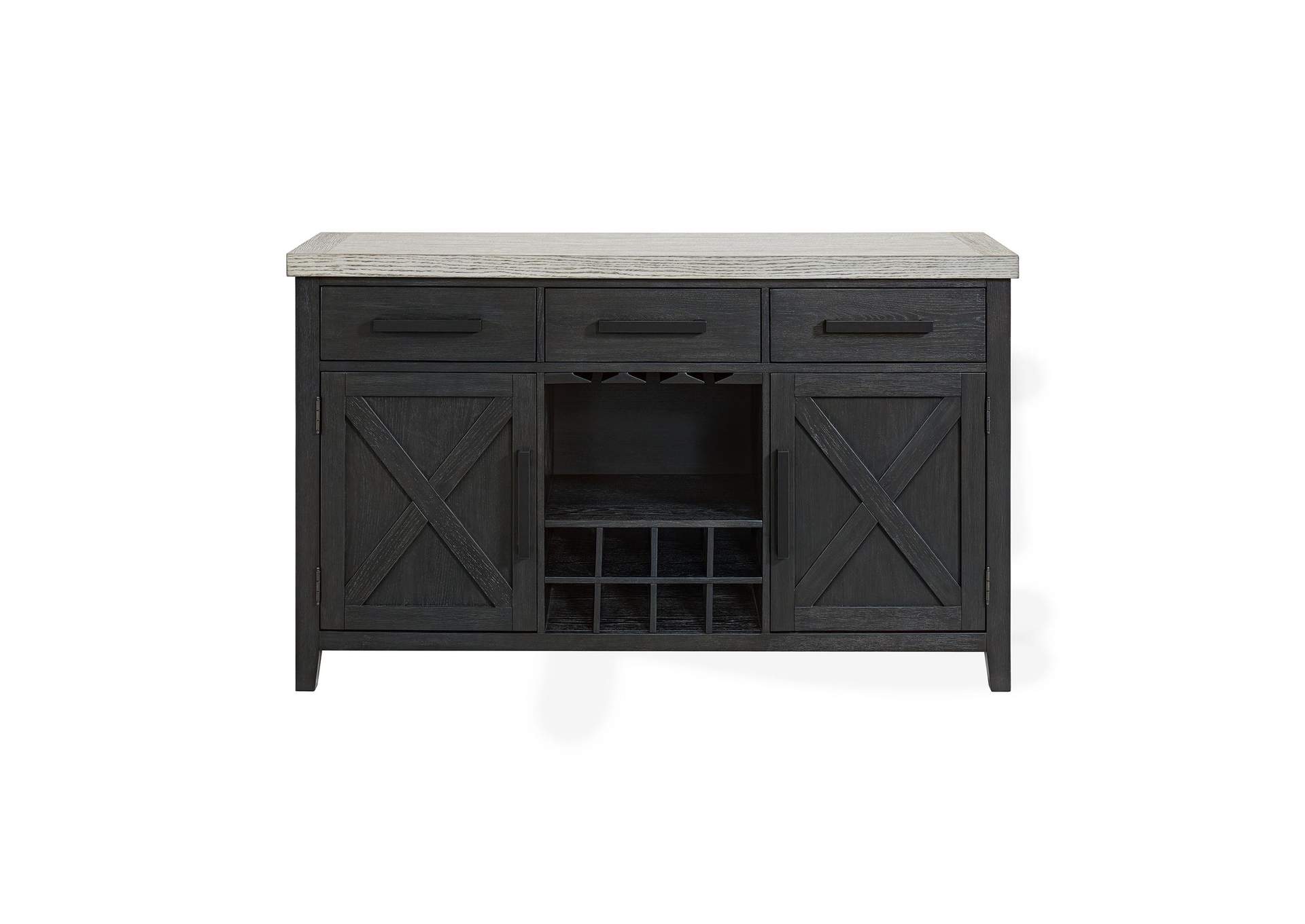 Axel Server In Light Grey And Espresso image 4