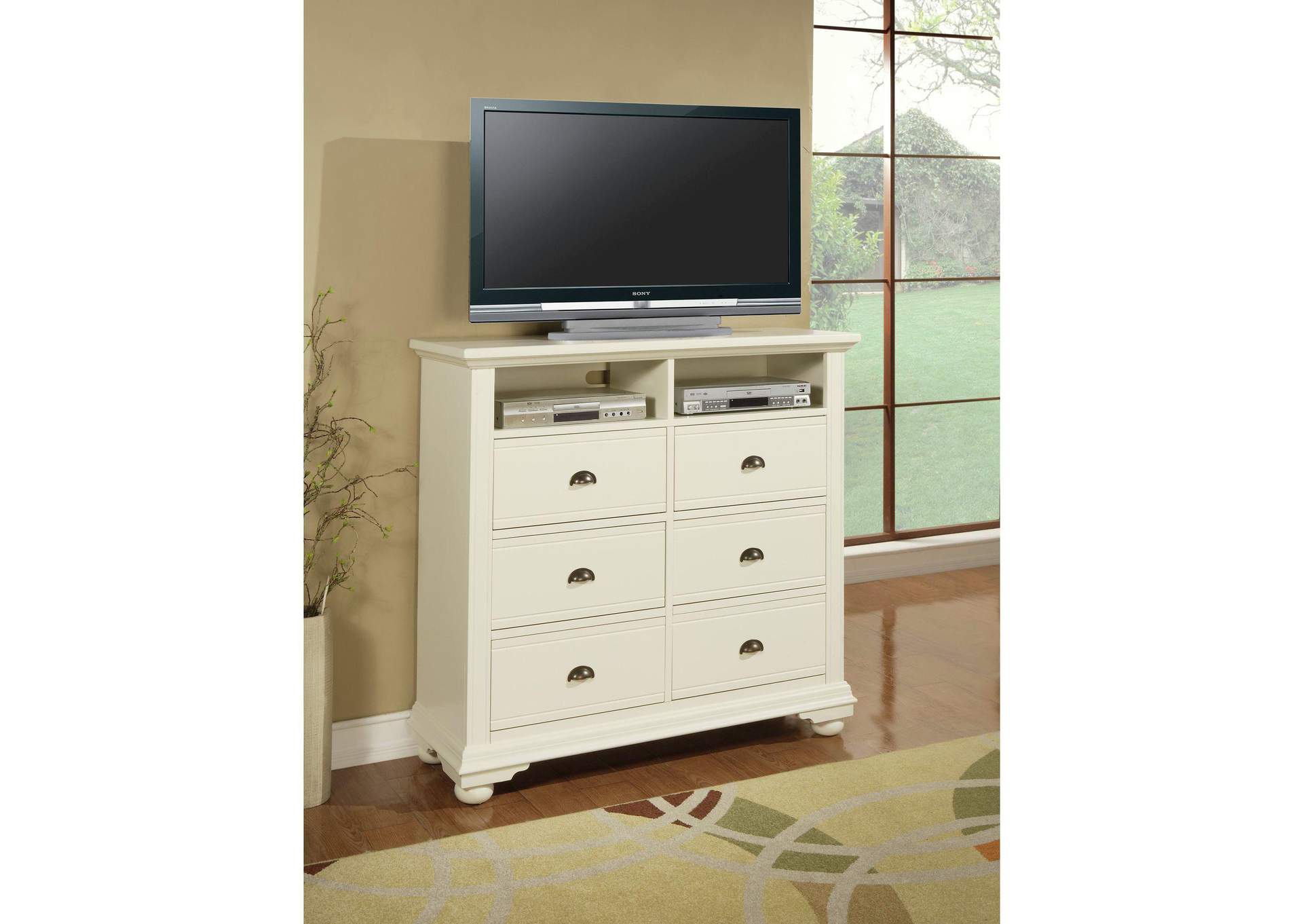 Brook White Media Chest image 1