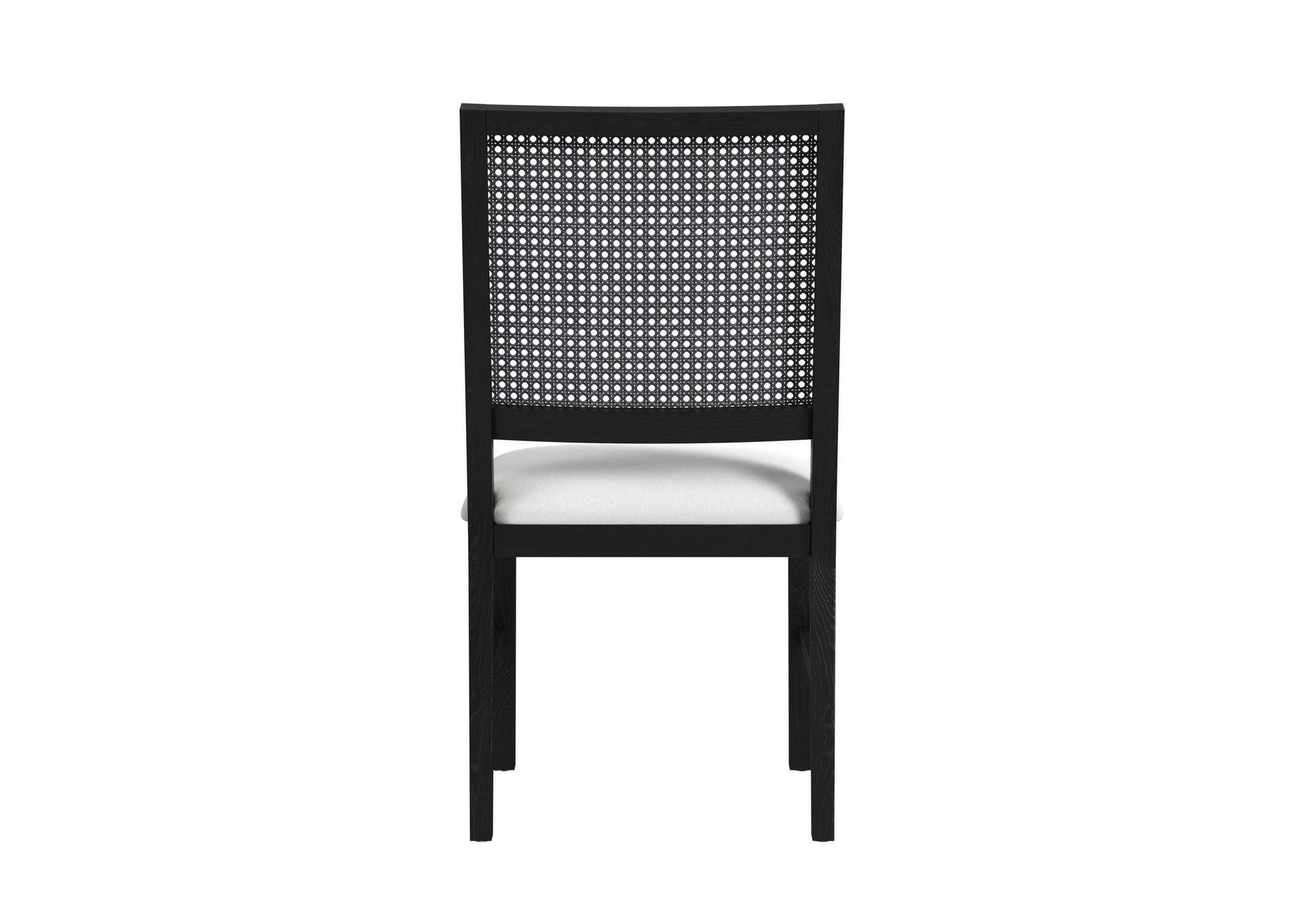Bahama Breeze Dining Chair With White Fabric In Black 2 Per Carton image 9