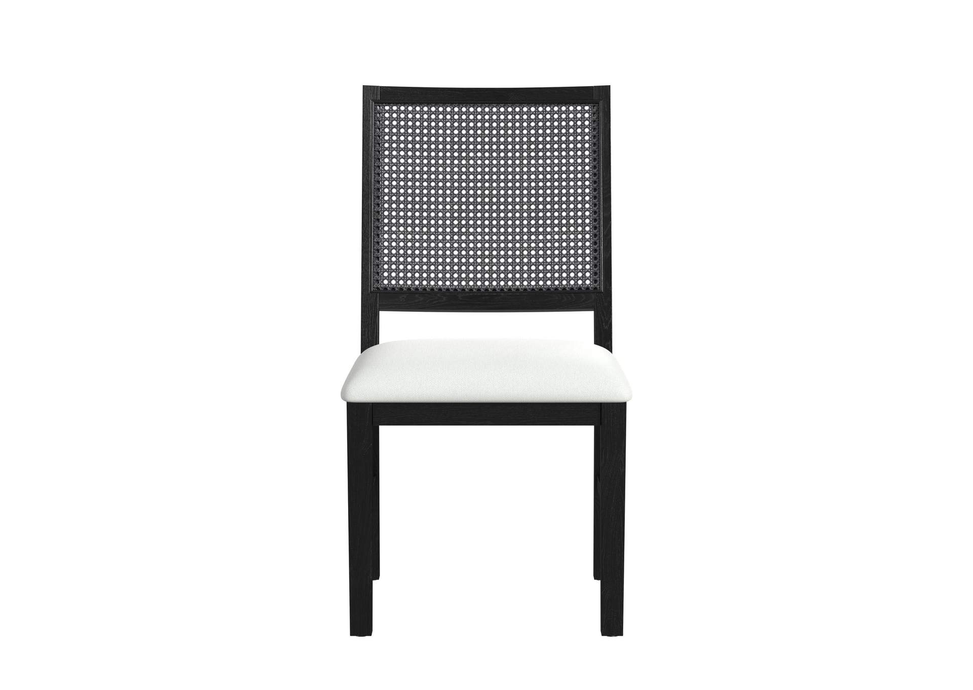 Bahama Breeze Dining Chair With White Fabric In Black 2 Per Carton image 8