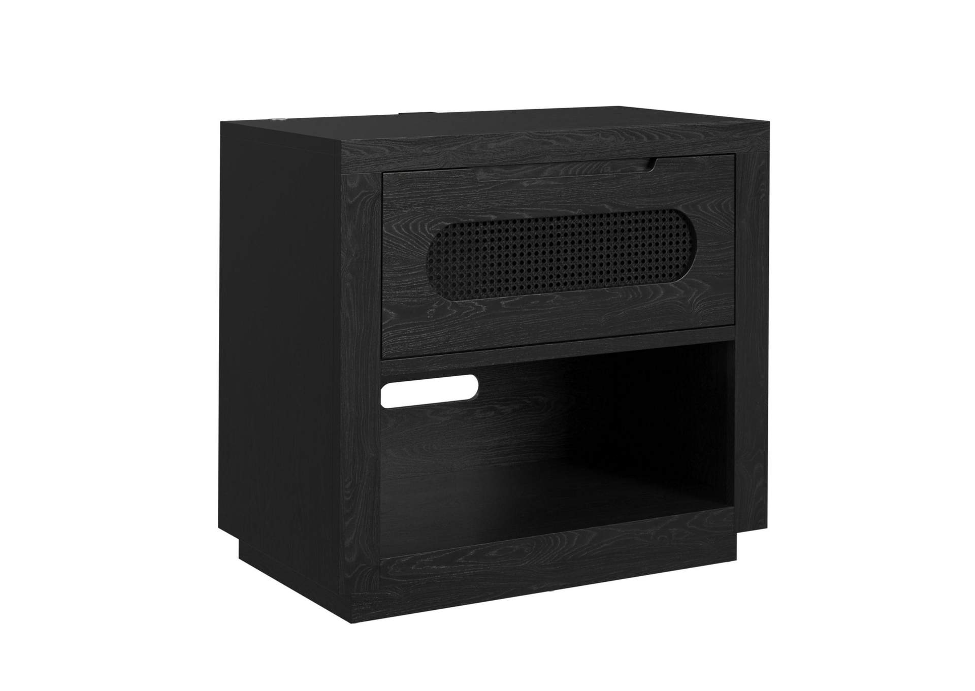Bahama Breeze Nightstand With USB And Light In Black image 3