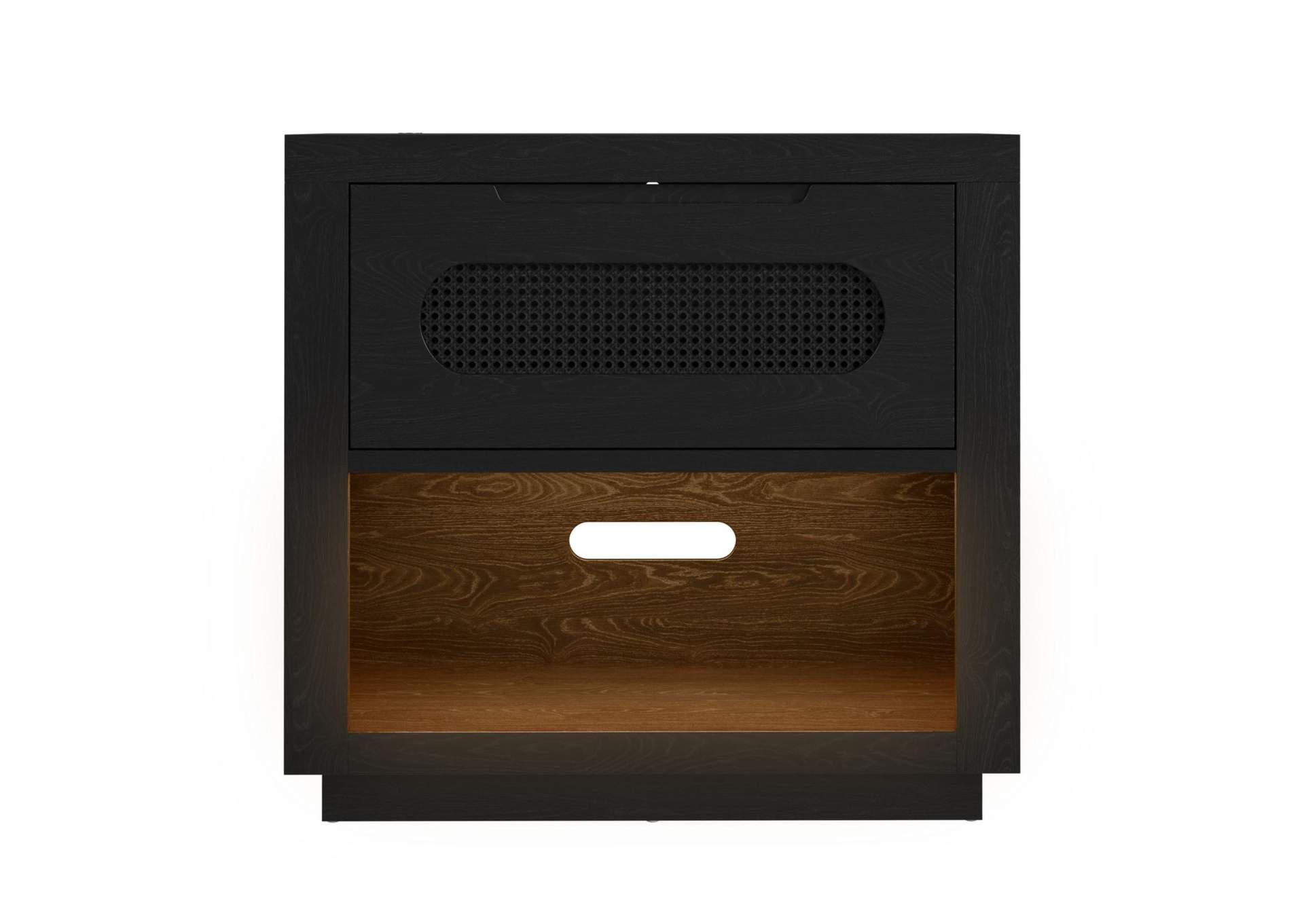 Bahama Breeze Nightstand With USB And Light In Black image 6