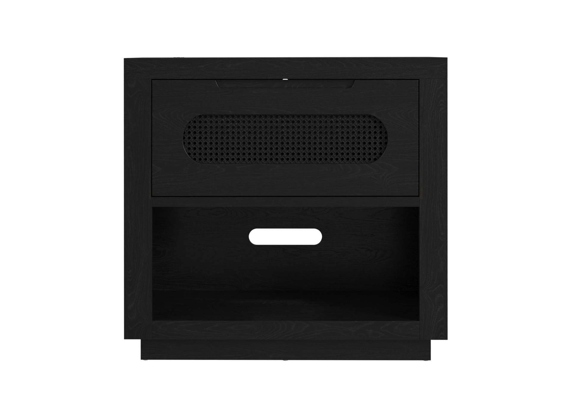 Bahama Breeze Nightstand With USB And Light In Black image 5