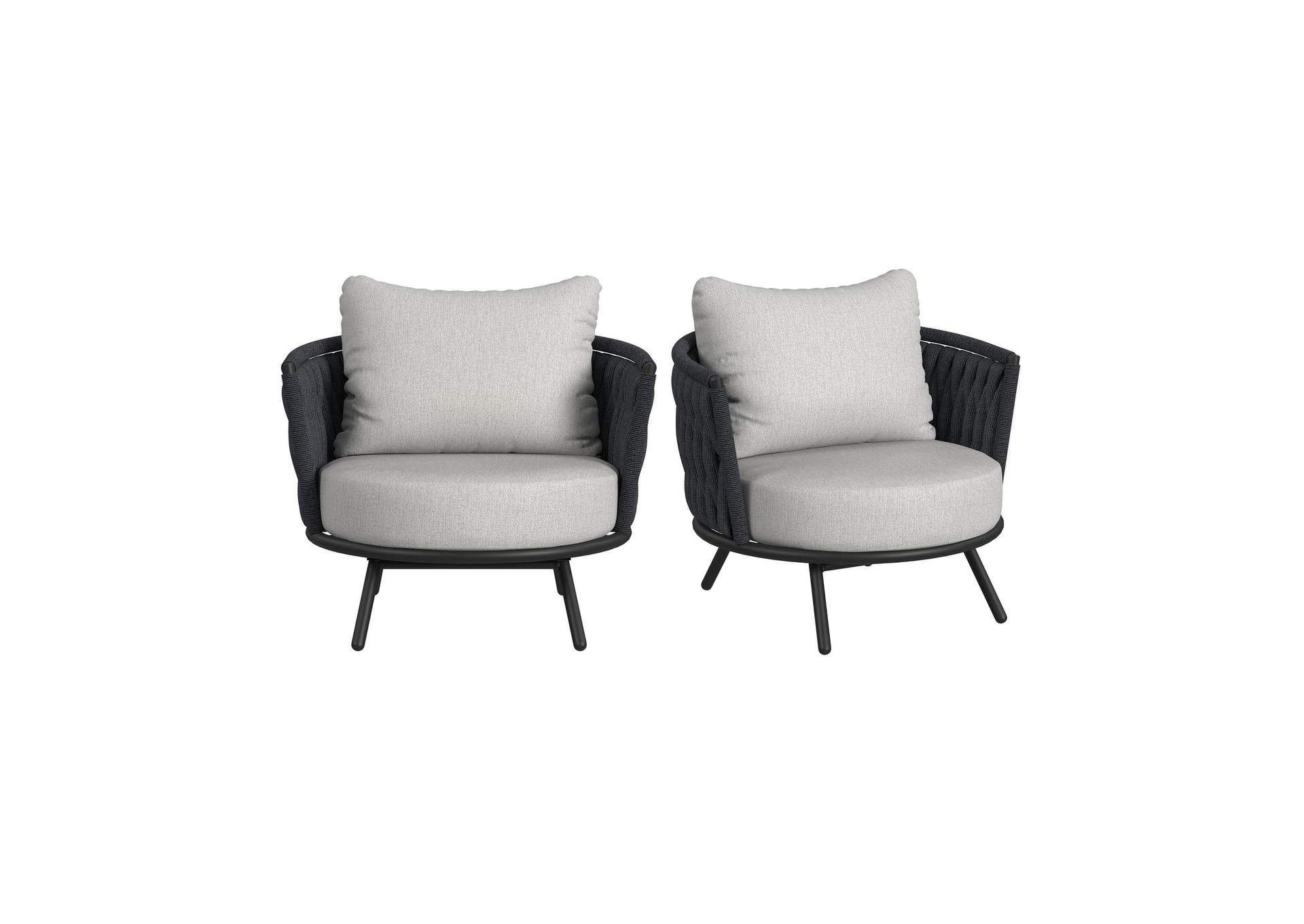 Bali Chairs With Olefin Grey In Dark Grey 2 Per Carton image 3