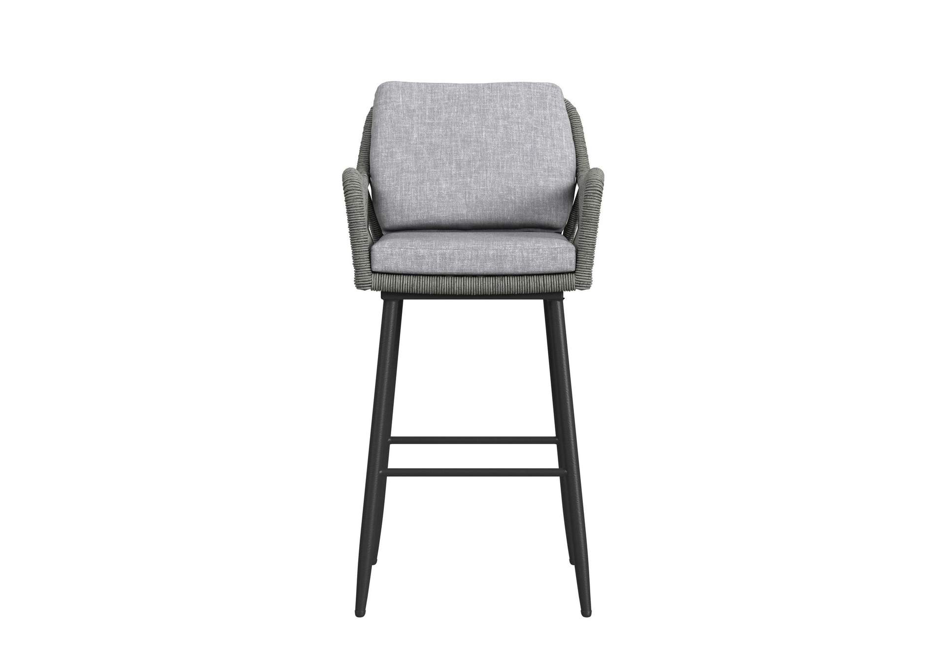 Bayhill Barstool With Grey Fabric In Black 2 Per Carton image 8