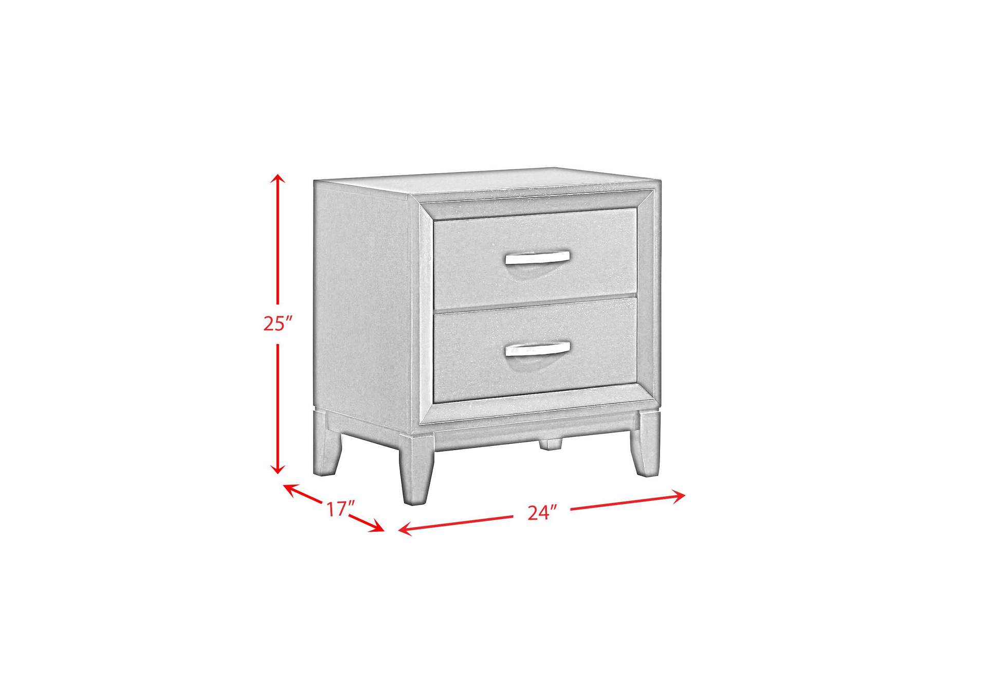 Beaumont 2 - Drawer Nightstand In Merlot image 8