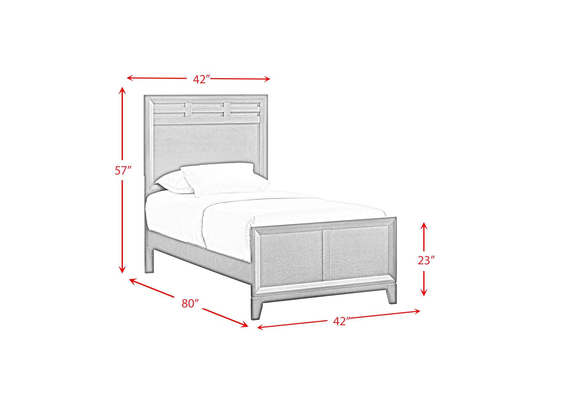Beaumont Twin Panel Bed In Merlot image 5