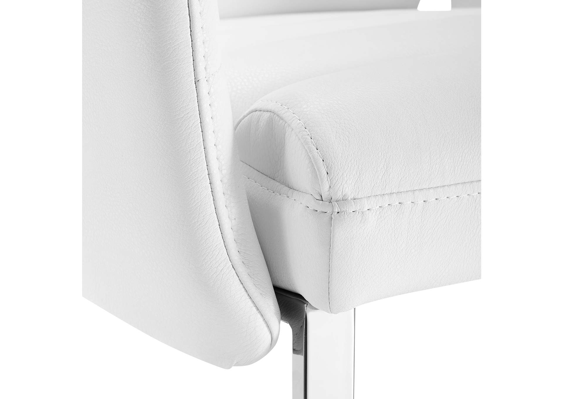 Beaux 7PC Dining Set in White-Table, Four Side Chairs & Two Arm Chairs