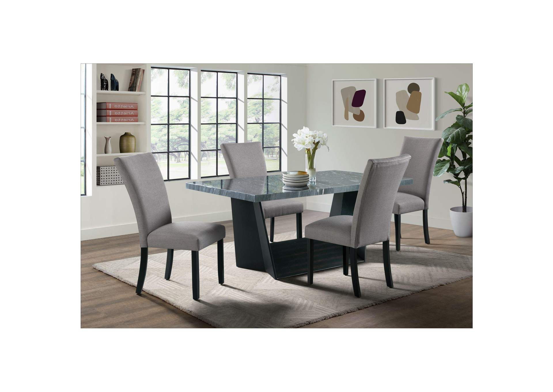 Beckley Side Chair With Dark Grey Linen No Nailhead 2 Per Pack image 1