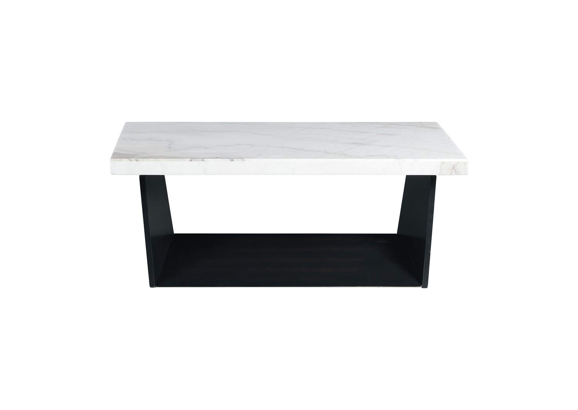 Beckley Coffee Table Complete In White Marble Top