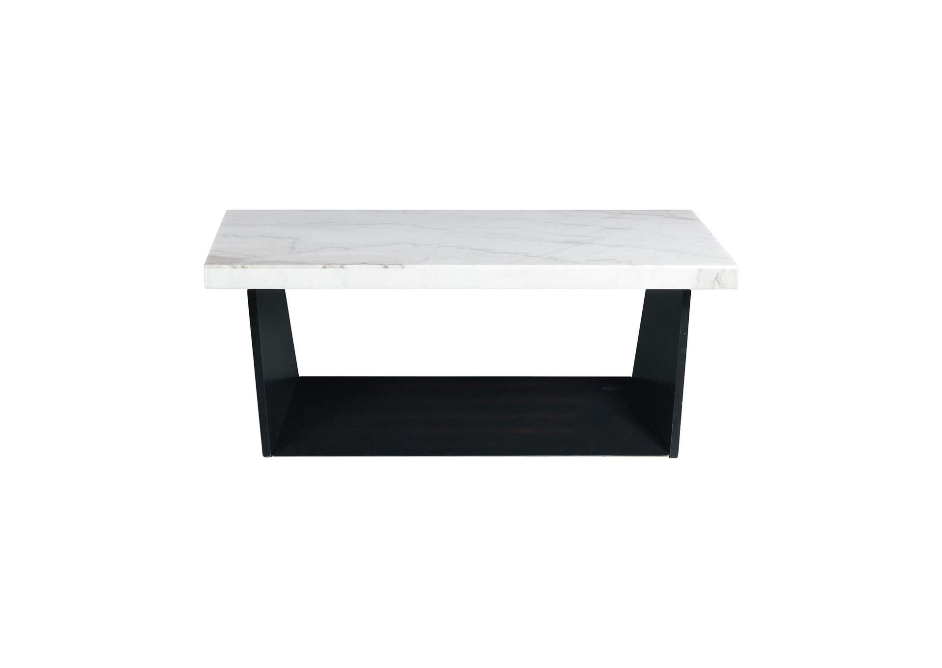 Beckley Coffee Table Complete In White Marble Top image 8