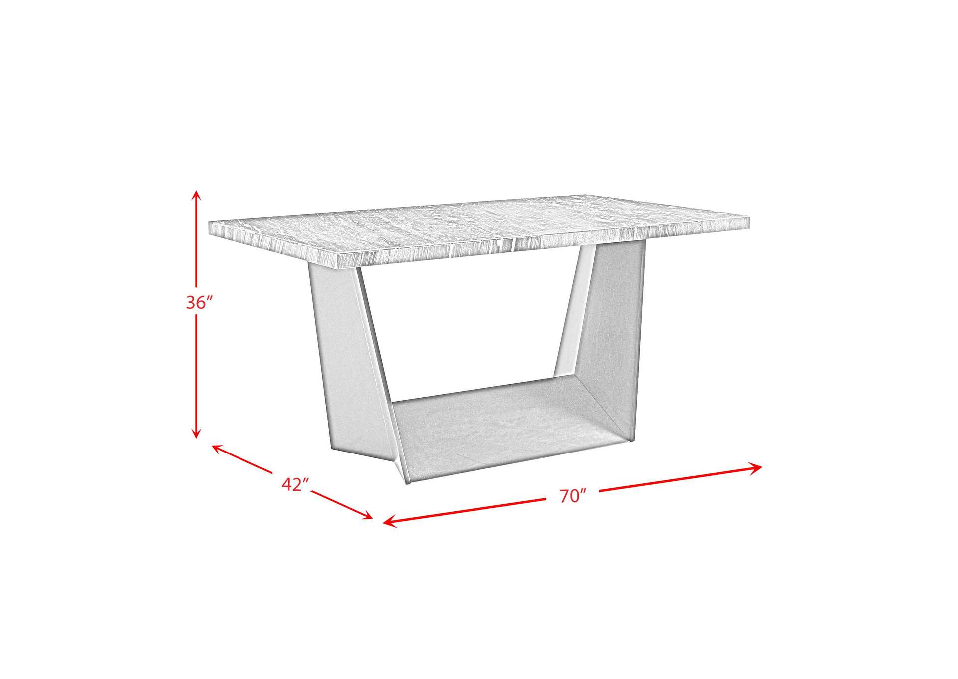 Beckley Counter Table In Dark Marble Top image 4