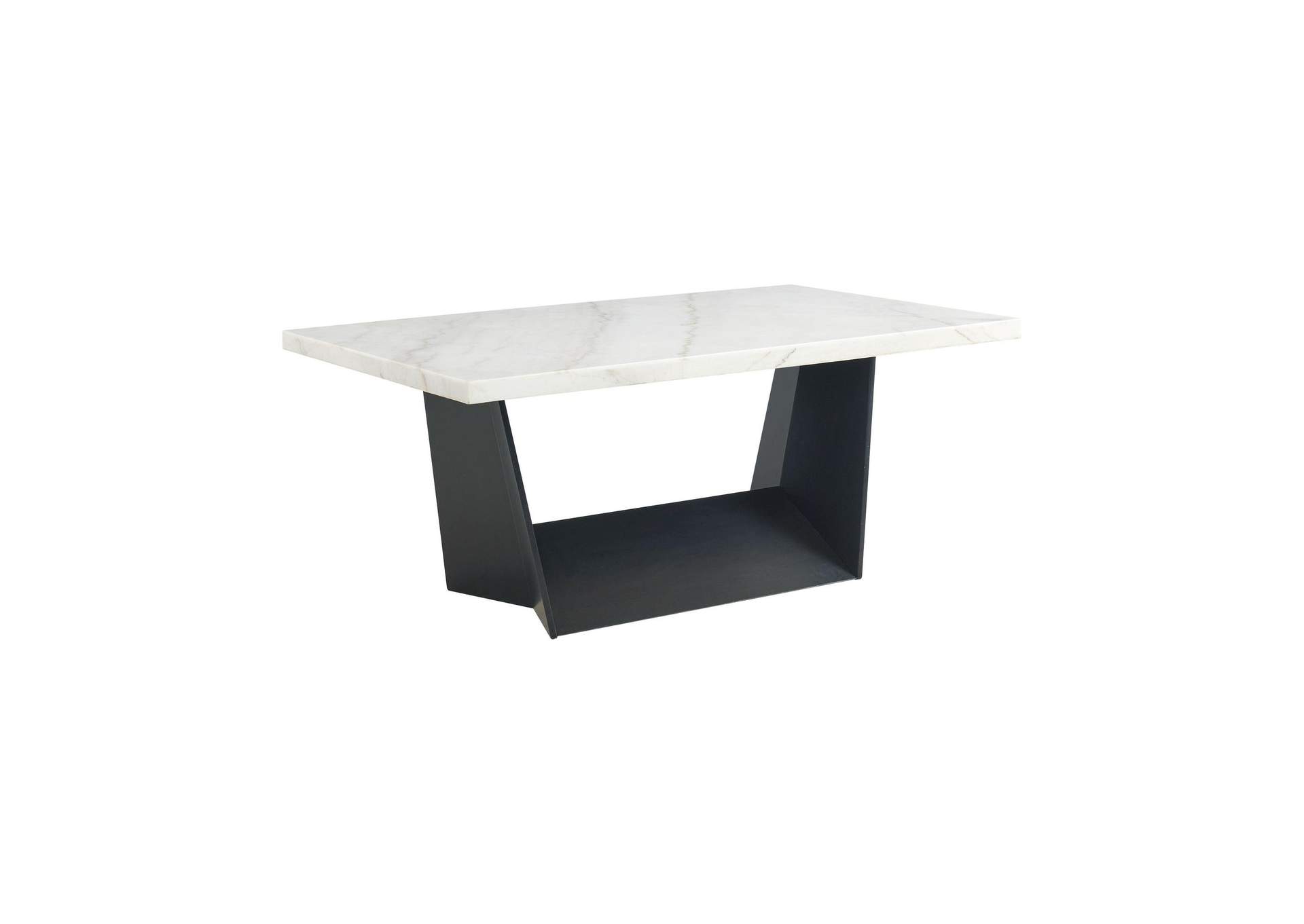 Beckley Dining Table In White Marble Top image 7