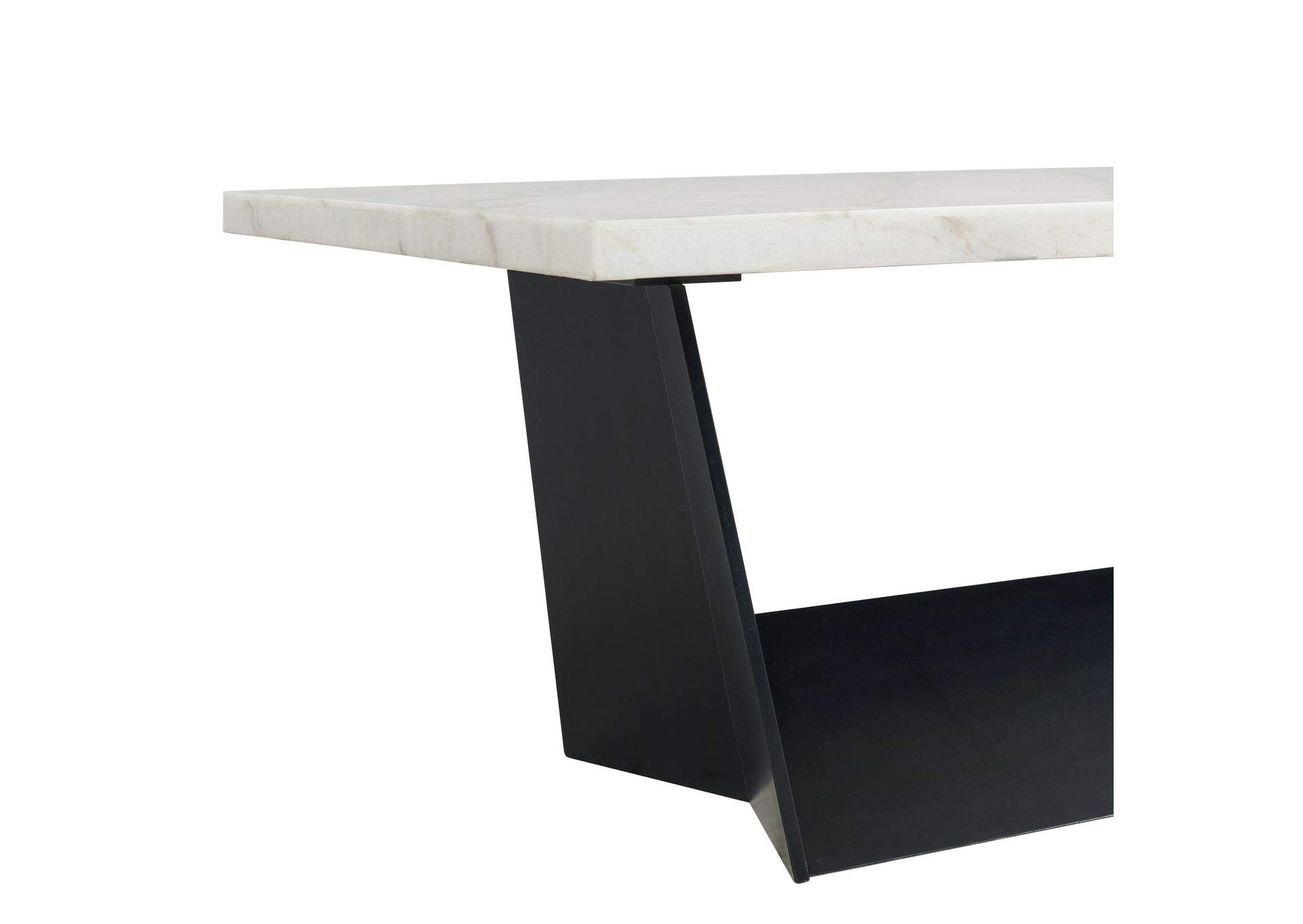 Beckley Dining Table In White Marble Top image 3