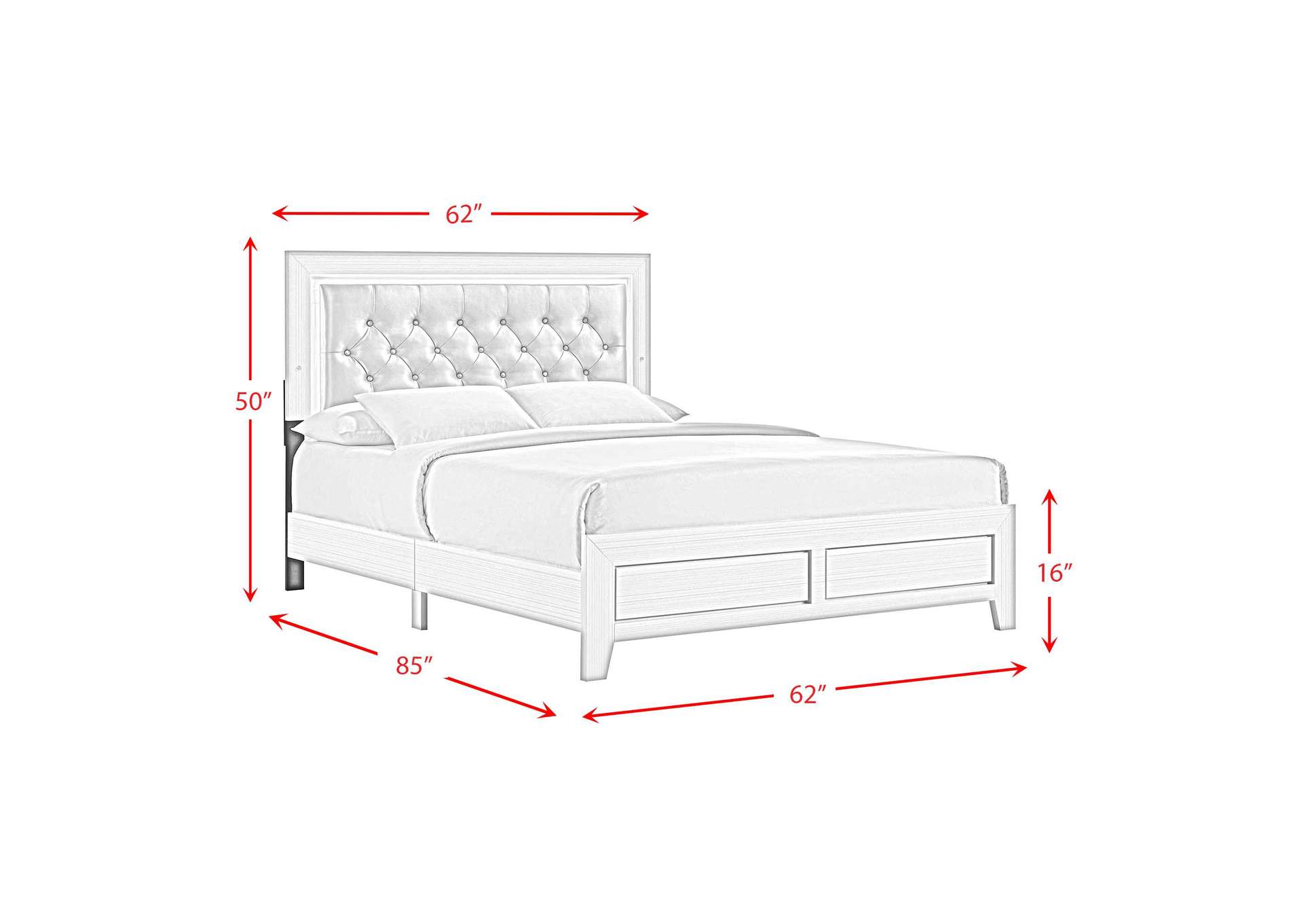 Belinda Queen Bed In White image 6