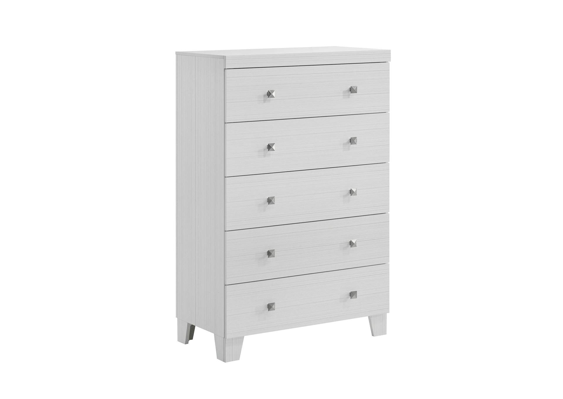 Belinda Queen Panel 3 Piece Bedroom Set In White