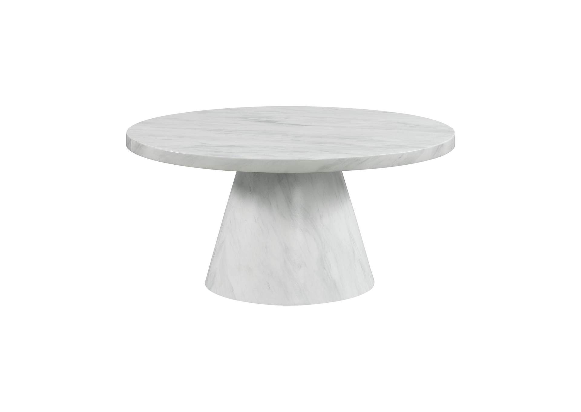 Bellini Round Occasional Coffee Table Complete In White image 6