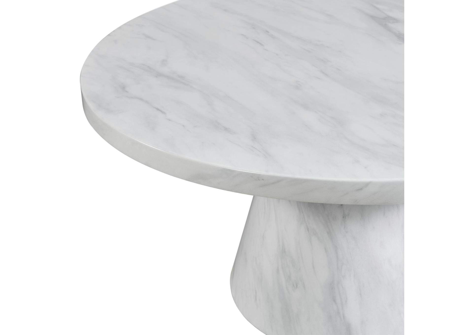 Bellini Round Occasional Coffee Table Complete In White image 3