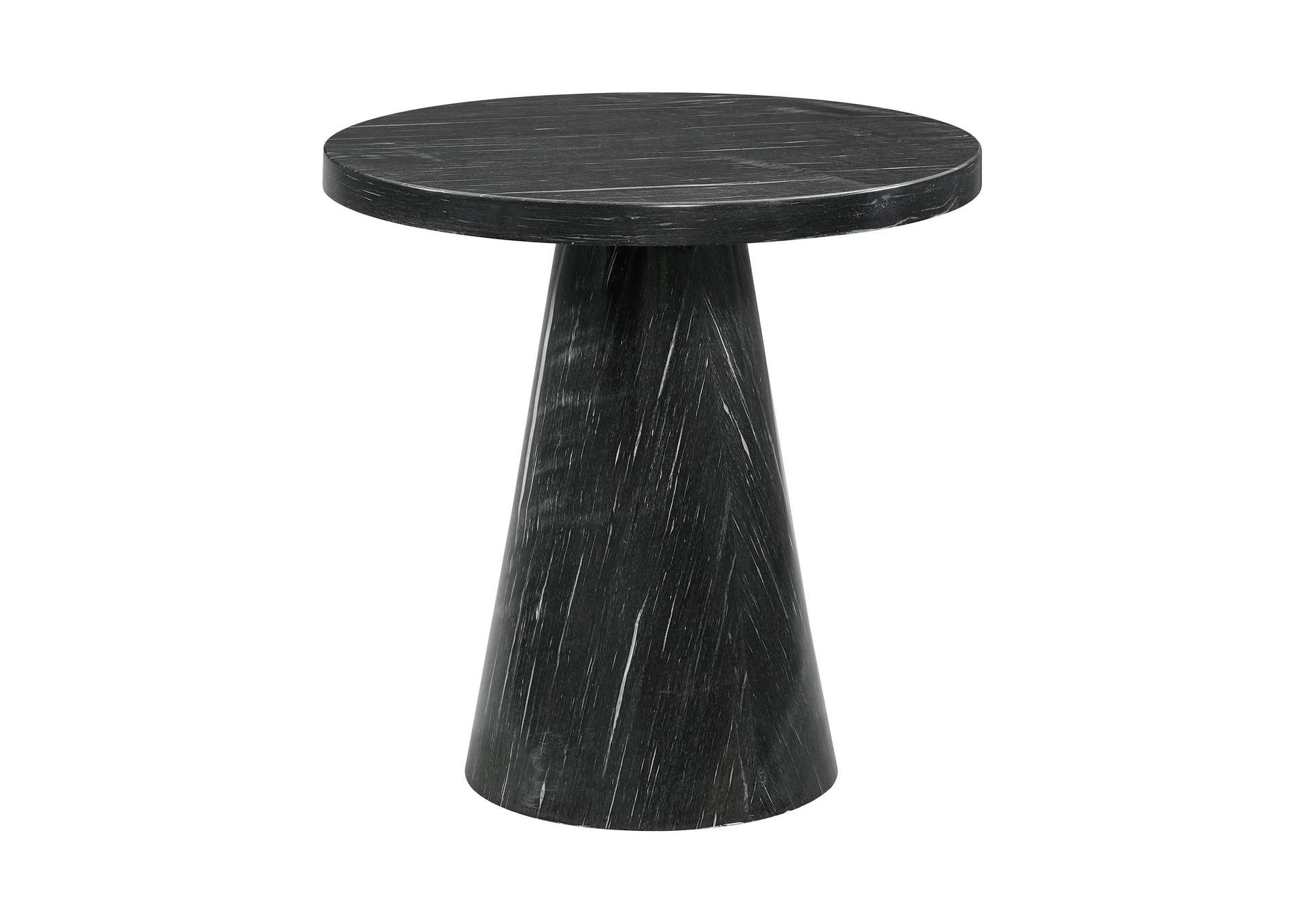 Bellini Round Occasional End Table Complete In Grey image 6