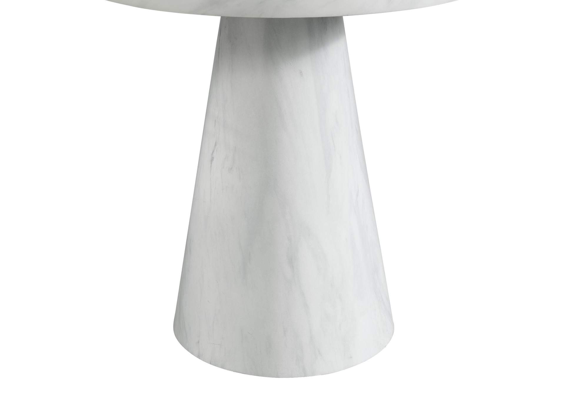 Bellini Round Occasional End Table Complete In White image 4