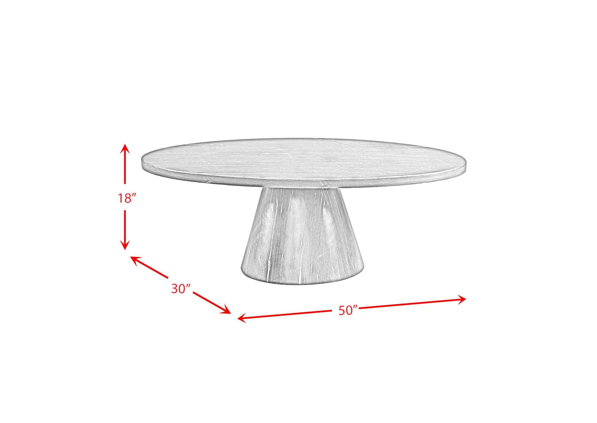Bellini Oval Coffee Table Complete In White image 6