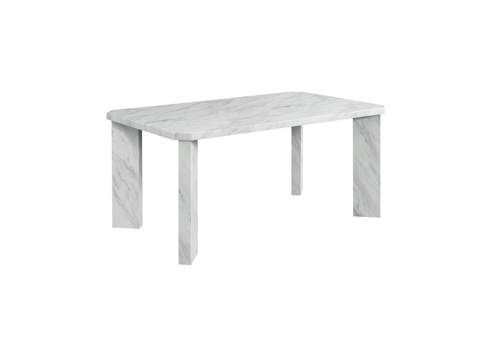 Bellini Rectangle Dining Table Complete In White image 7