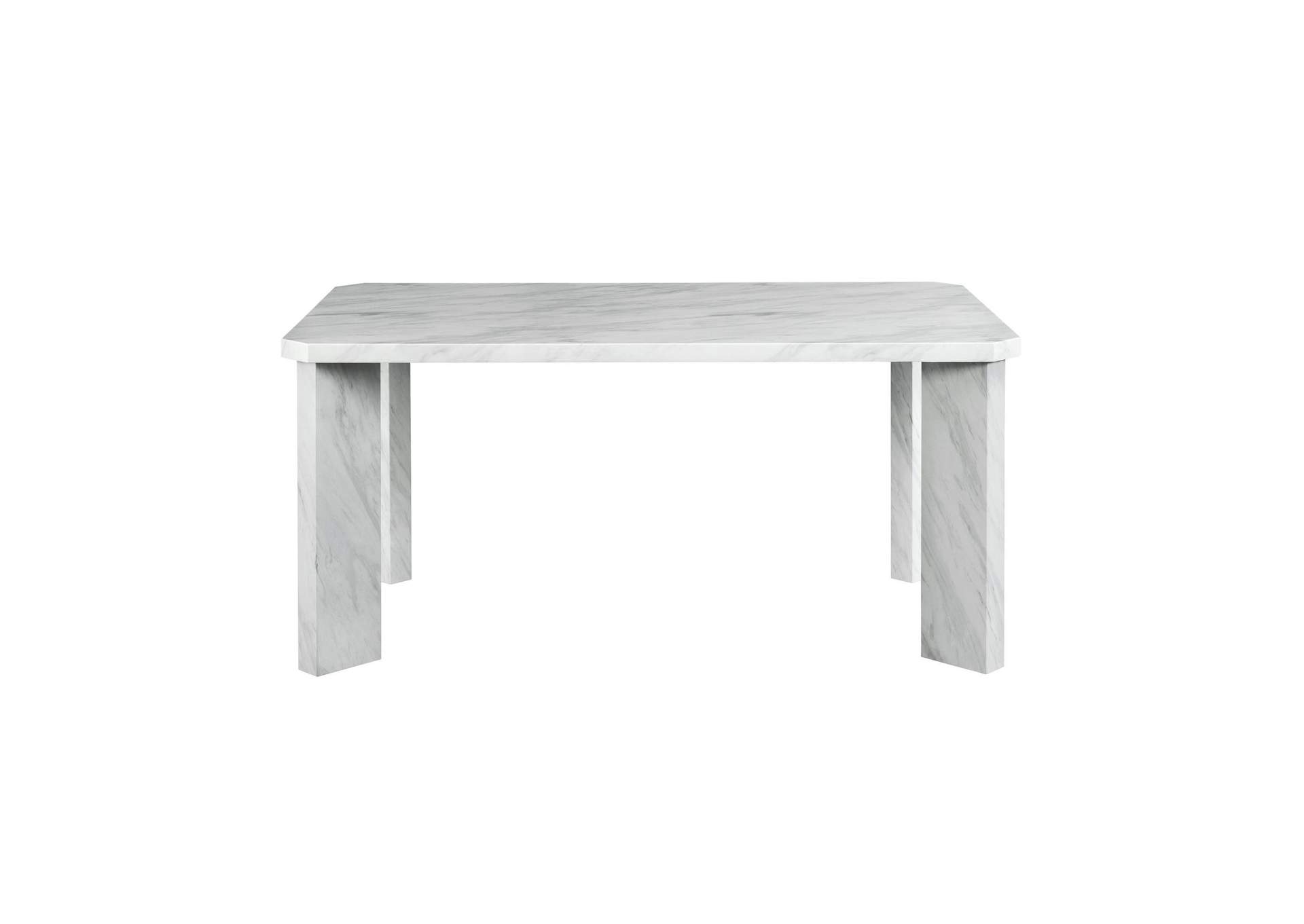 Bellini Rectangle Dining Table Complete In White image 9