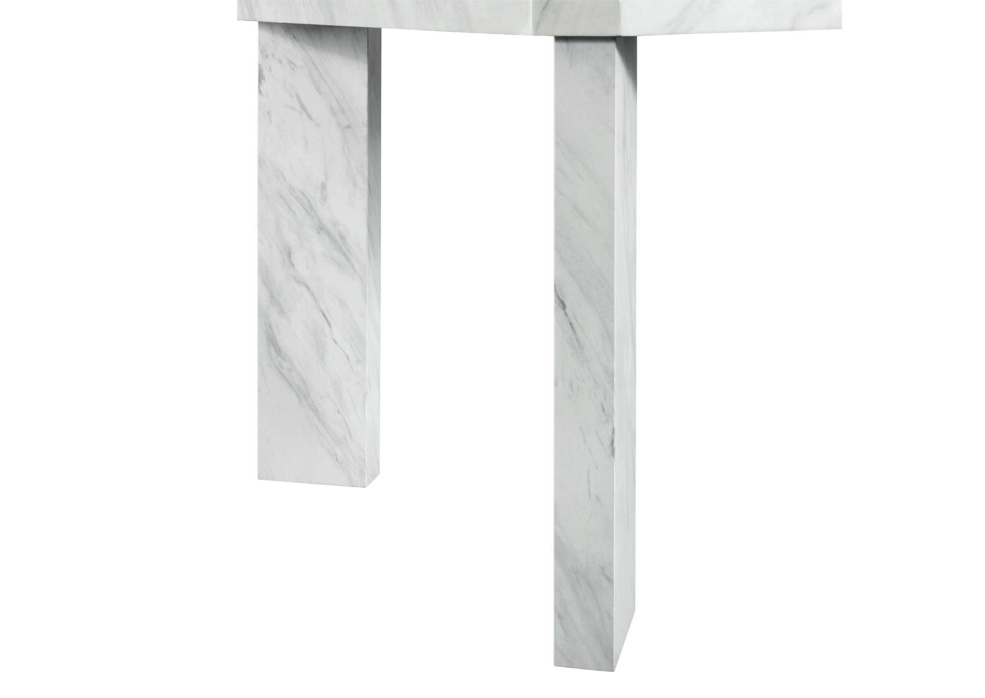 Bellini Rectangle Dining Table Complete In White image 4