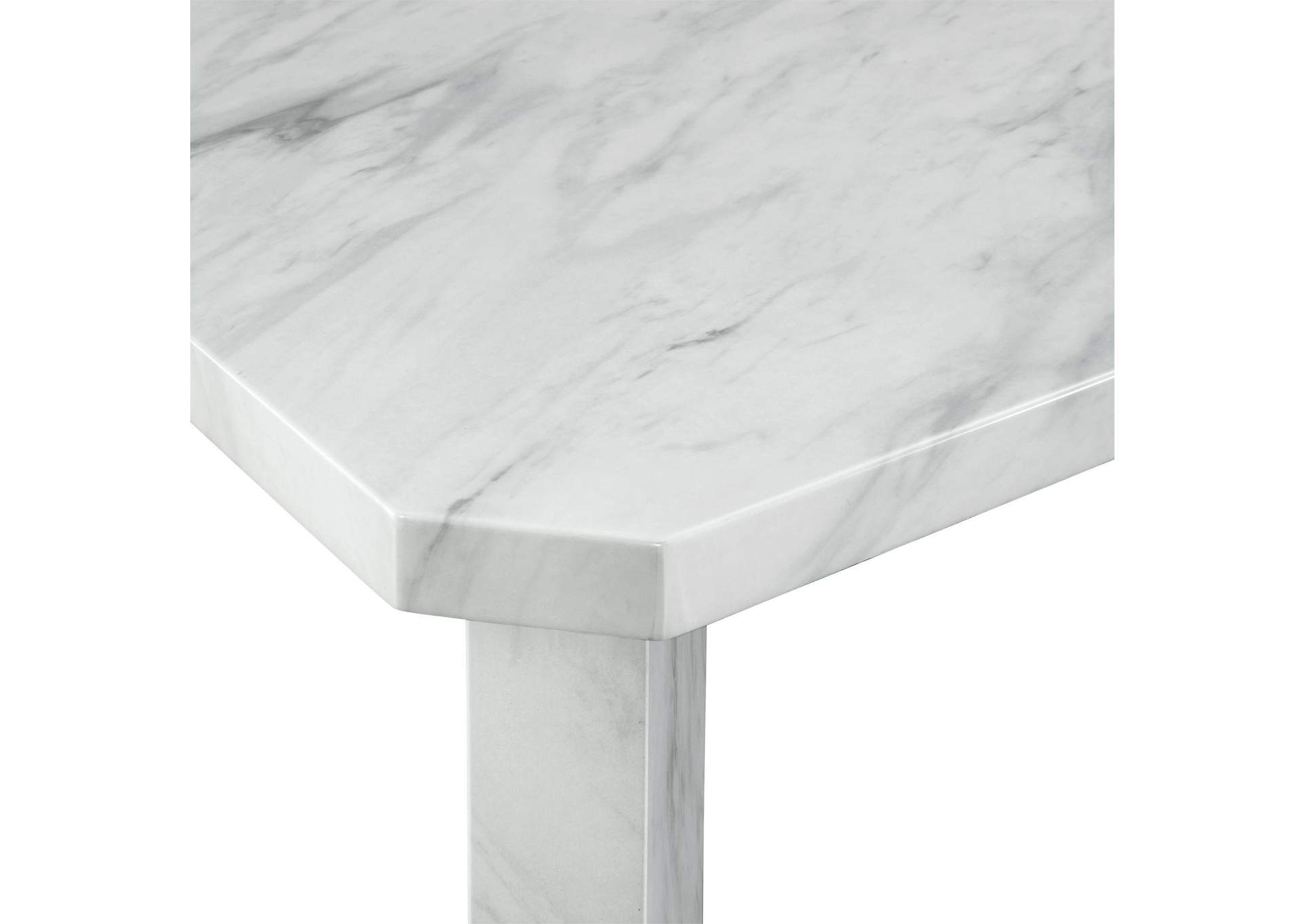 Bellini Rectangle Dining Table Complete In White image 3