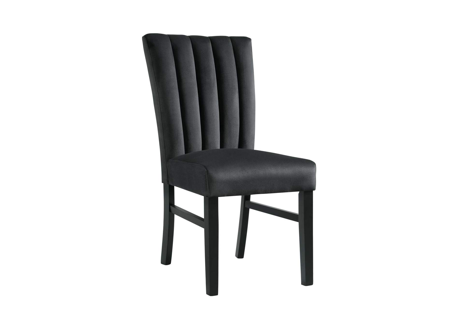 Bellini Side Chair In Black Velvet 2 Per Pack image 7