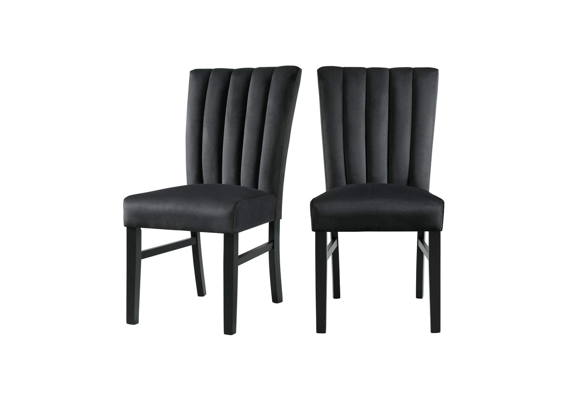 Bellini Side Chair In Black Velvet 2 Per Pack image 3
