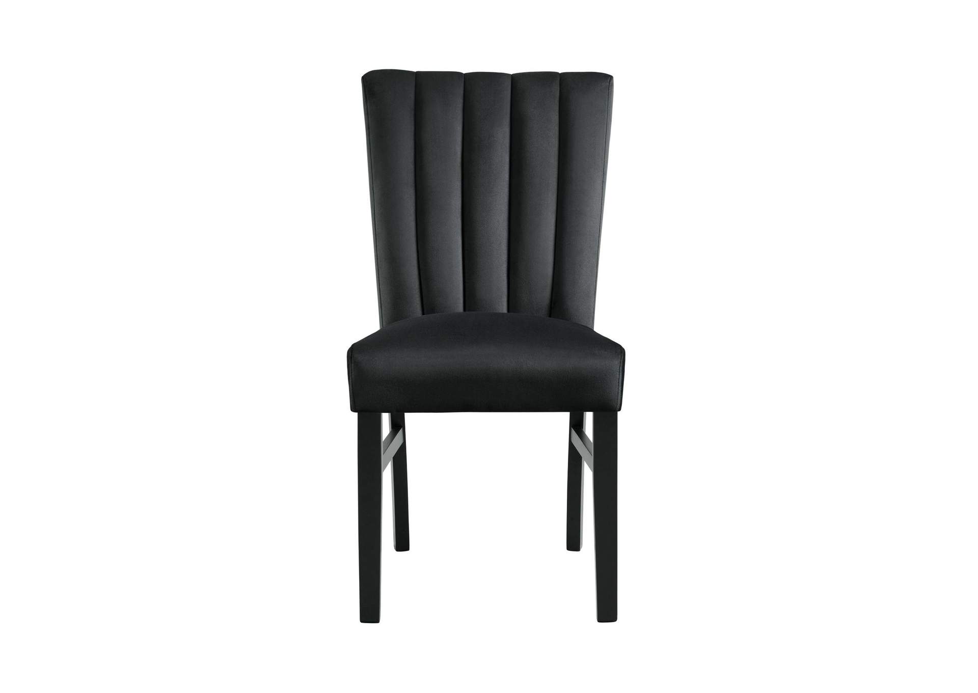 Bellini Side Chair In Black Velvet 2 Per Pack image 8