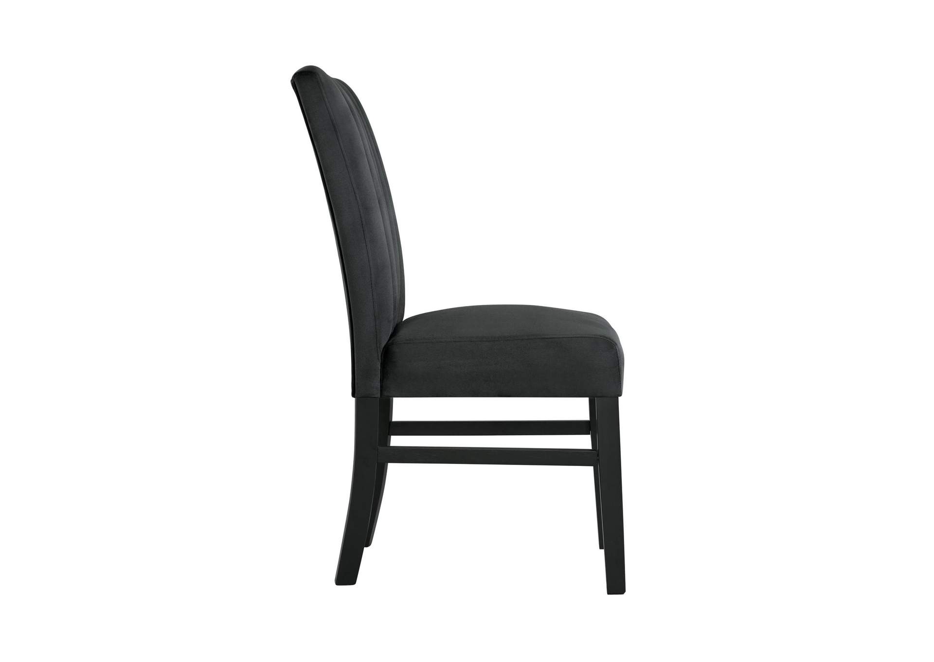 Bellini Side Chair In Black Velvet 2 Per Pack image 9