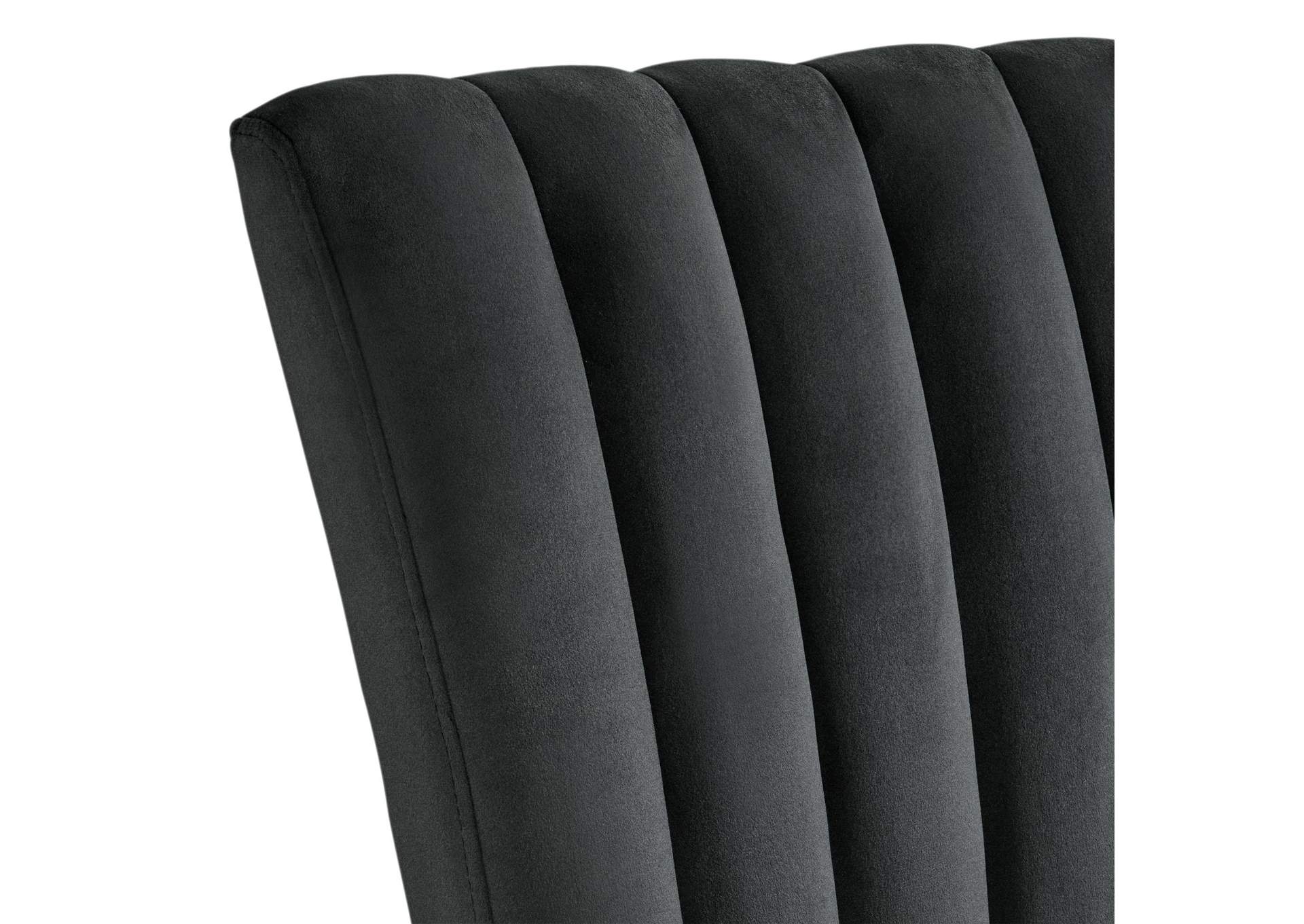 Bellini Side Chair In Black Velvet 2 Per Pack image 4