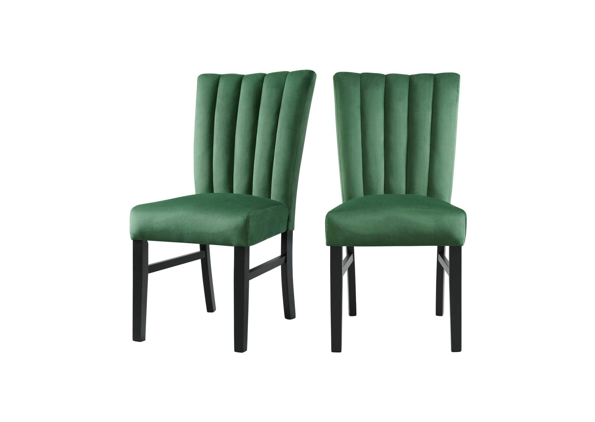 Bellini Side Chair In Emerald Velvet 2 Per Pack image 3