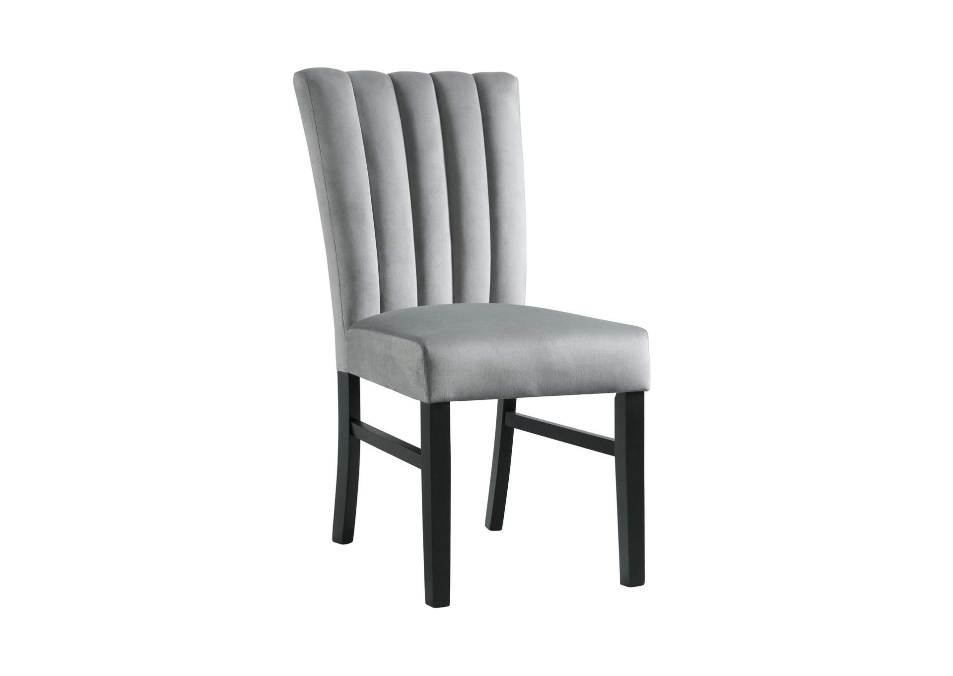 Bellini Side Chair In Grey Velvet 2 Per Pack image 8
